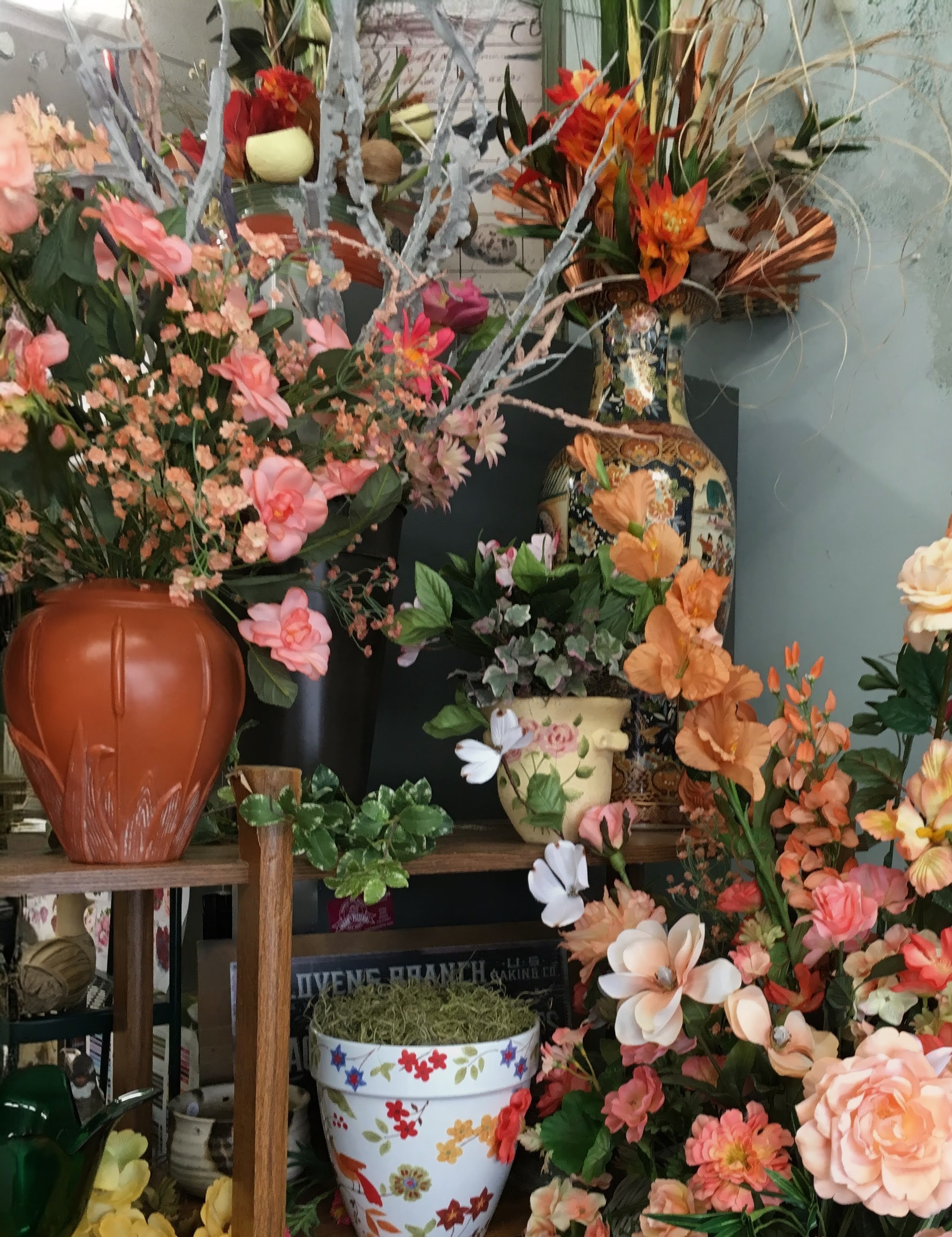 Peach floral arrangement